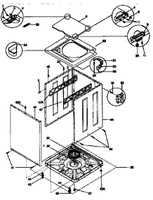 Top And Cabinet parts for Kenmore Washer Dryer Combo 417.97862791 (41797862791, 417 97862791) from AppliancePartsPros.com