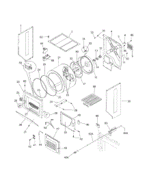 Upper Cabinet / Drum Heater parts for Kenmore Washer Dryer Combo 417.97912701 (41797912701, 417 97912701) from AppliancePartsPros.com