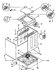 Top And Cabinet parts for Kenmore Washer Dryer Combo 417.98702890 (41798702890, 417 98702890) from AppliancePartsPros.com