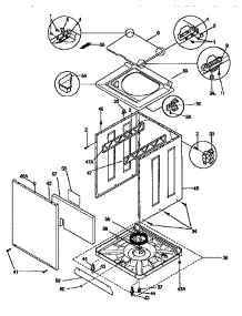 Top And Cabinet parts for Kenmore Washer Dryer Combo 417.98804890 (41798804890, 417 98804890) from AppliancePartsPros.com
