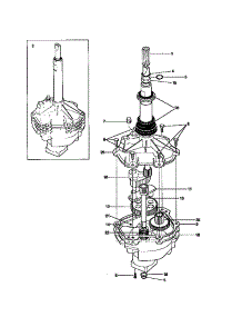 Gearcase / Transmission parts for Kenmore Washer Dryer Combo 417.98864890 (41798864890, 417 98864890) from AppliancePartsPros.com