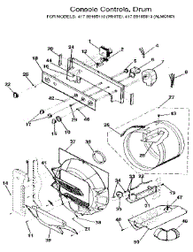 Console And Drum parts for Kenmore Washer Dryer Combo 417.99165810 (41799165810, 417 99165810) from AppliancePartsPros.com