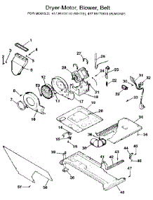 Dryer-Motor,Blower,Belt parts for Kenmore Washer Dryer Combo 417.99170110 (41799170110, 417 99170110) from AppliancePartsPros.com