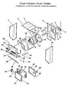 Dryer-Cabinet,Drum,Heater parts for Kenmore Washer Dryer Combo 417.99170810 (41799170810, 417 99170810) from AppliancePartsPros.com