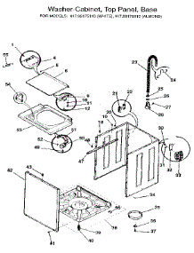 Washer-Cabinet, Top Panel, Base parts for Kenmore Washer Dryer Combo 417.99175110 (41799175110, 417 99175110) from AppliancePartsPros.com