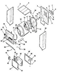 Dryer, Cabinet, Drum, Heater parts for Kenmore Washer Dryer Combo 417.99175120 (41799175120, 417 99175120) from AppliancePartsPros.com