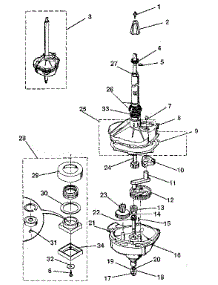 Transmission parts for Kenmore Washer Dryer Combo 417.99180800 (41799180800, 417 99180800) from AppliancePartsPros.com