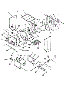 Dryer-Cabinet, Drum, Heater parts for Kenmore Washer Dryer Combo 417.99190100 (41799190100, 417 99190100) from AppliancePartsPros.com