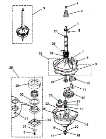 Transmission parts for Kenmore Washer Dryer Combo 417.99190800 (41799190800, 417 99190800) from AppliancePartsPros.com