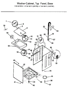 Washer-Cabinet, Top Panel, Base parts for Kenmore Washer Dryer Combo 417.99190810 (41799190810, 417 99190810) from AppliancePartsPros.com