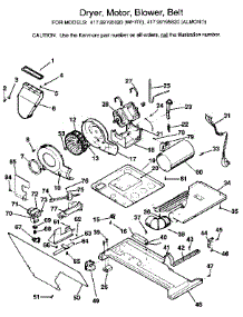 Dryer, Motor, Blower, Belt parts for Kenmore Washer Dryer Combo 417.99195120 (41799195120, 417 99195120) from AppliancePartsPros.com