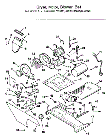 Dryer, Motor, Blower, Belt parts for Kenmore Washer Dryer Combo 417.99195800 (41799195800, 417 99195800) from AppliancePartsPros.com