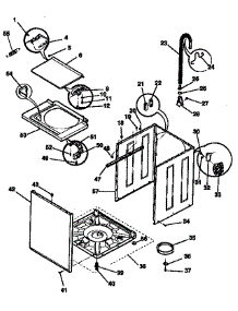 Washer-Cabinet, Top Panel, Base parts for Kenmore Washer Dryer Combo 417.99370810 (41799370810, 417 99370810) from AppliancePartsPros.com