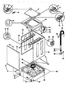 Top And Cabinet parts for Kenmore Washer Dryer Combo 417.99375110 (41799375110, 417 99375110) from AppliancePartsPros.com