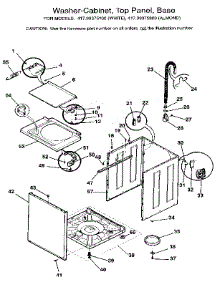 Washer-Cabinet, Top Panel, Base parts for Kenmore Washer Dryer Combo 417.99375800 (41799375800, 417 99375800) from AppliancePartsPros.com