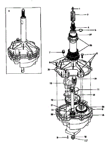 Gearcase / Transmission parts for Kenmore Washer Dryer Combo 417.99390130 (41799390130, 417 99390130) from AppliancePartsPros.com