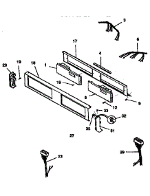 Control Panel parts for Kenmore Washer Dryer Combo 417.99390810 (41799390810, 417 99390810) from AppliancePartsPros.com