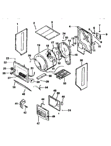 Dryer, Cabinet, Drum, Heater parts for Kenmore Washer Dryer Combo 417.99395120 (41799395120, 417 99395120) from AppliancePartsPros.com