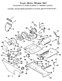 Motor And Blower parts for Kenmore Washer Dryer Combo 417.99395800 (41799395800, 417 99395800) from AppliancePartsPros.com