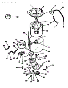 Washer-Tubs, Hoses, Motor parts for Kenmore Washer Dryer Combo 417.99395810 (41799395810, 417 99395810) from AppliancePartsPros.com