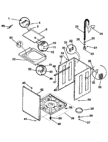 Washer-Cabinet, Top Panel, Base parts for Kenmore Washer Dryer Combo 417.99463110 (41799463110, 417 99463110) from AppliancePartsPros.com