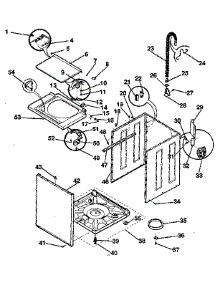 Washer-Cabinet, Top Panel, Base parts for Kenmore Washer Dryer Combo 417.99463800 (41799463800, 417 99463800) from AppliancePartsPros.com