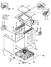 Body parts for Kenmore Washer Dryer Combo 417.99570800 (41799570800, 417 99570800) from AppliancePartsPros.com