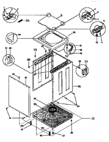 Washer Cabinet parts for Kenmore Washer Dryer Combo 417.99576800 (41799576800, 417 99576800) from AppliancePartsPros.com
