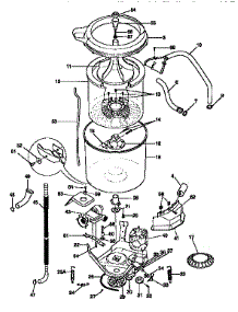 Tub, Basket, And Agitator parts for Kenmore Washer Dryer Combo 417.99680200 (41799680200, 417 99680200) from AppliancePartsPros.com
