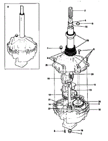 Gearcase / Transmission parts for Kenmore Washer Dryer Combo 417.99680400 (41799680400, 417 99680400) from AppliancePartsPros.com
