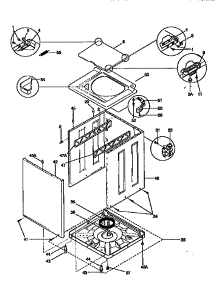 Top And Cabinet parts for Kenmore Washer Dryer Combo 417.99686400 (41799686400, 417 99686400) from AppliancePartsPros.com