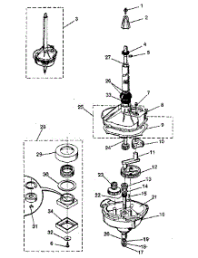 Transmission parts for Kenmore Washer Dryer Combo 417.99955100 (41799955100, 417 99955100) from AppliancePartsPros.com