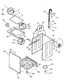 Washer-Cabinet, Top Panel, Base parts for Kenmore Washer Dryer Combo 417.99955100 (41799955100, 417 99955100) from AppliancePartsPros.com
