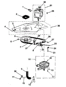 Washer Drive System, Pump parts for Kenmore Washer Dryer Combo 417.99970110 (41799970110, 417 99970110) from AppliancePartsPros.com