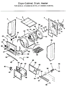 Dryer-Cabinet, Drum, Heater parts for Kenmore Washer Dryer Combo 417.99980140 (41799980140, 417 99980140) from AppliancePartsPros.com