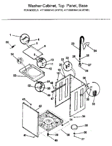 Washer-Cabinet, Top Panel, Base parts for Kenmore Washer Dryer Combo 417.99980840 (41799980840, 417 99980840) from AppliancePartsPros.com
