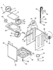 Washer-Cabinet, Top Panel, Base parts for Kenmore Washer Dryer Combo 417.99985120 (41799985120, 417 99985120) from AppliancePartsPros.com
