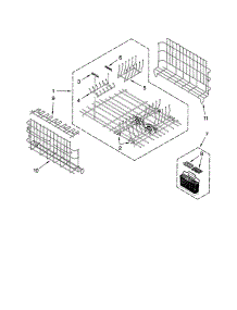 Upper & Lower Dishrack parts for Kenmore Dishwasher 465.13333600 (46513333600, 465 13333600) from AppliancePartsPros.com