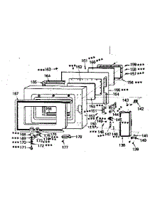 Door Assembly parts for Kenmore Microwave 562.9907310 (5629907310, 562 9907310) from AppliancePartsPros.com