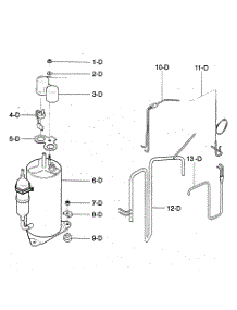 Compressor Parts parts for Kenmore Air Conditioner 580.72083200 (58072083200, 580 72083200) from AppliancePartsPros.com