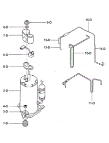 Compressor Parts parts for Kenmore Air Conditioner 580.72124200 (58072124200, 580 72124200) from AppliancePartsPros.com
