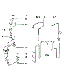 Compressor Parts parts for Kenmore Air Conditioner 580.72144200 (58072144200, 580 72144200) from AppliancePartsPros.com