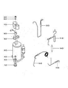 Compressor parts for Kenmore Air Conditioner 580.73069300 (58073069300, 580 73069300) from AppliancePartsPros.com