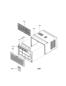 Cabinet / Front Grille Assembly parts for Kenmore Air Conditioner 580.75100500 (58075100500, 580 75100500) from AppliancePartsPros.com