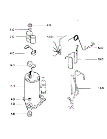Compressor Parts parts for Kenmore Air Conditioner 580.75121500 (58075121500, 580 75121500) from AppliancePartsPros.com