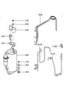 Compressor Parts parts for Kenmore Air Conditioner 580.75144500 (58075144500, 580 75144500) from AppliancePartsPros.com