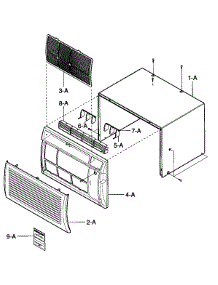 Cabinet / Front Grille Assy parts for Kenmore Air Conditioner 580.75144700 (58075144700, 580 75144700) from AppliancePartsPros.com