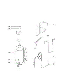 Compressor Parts parts for Kenmore Room Air Conditioner 580.75251800 (58075251800, 580 75251800) from AppliancePartsPros.com