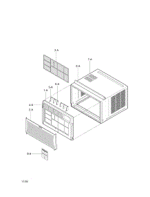 Cabinet And Front Grille Assembly Parts parts for Kenmore Room Air Conditioner 580.75251900 (58075251900, 580 75251900) from AppliancePartsPros.com