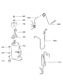 Compressor Parts parts for Kenmore Air Conditioner 580.76081500 (58076081500, 580 76081500) from AppliancePartsPros.com